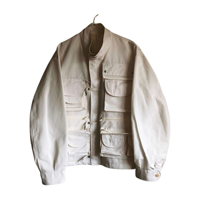Kaptain Sunshine Photographer Jacket Size 40 White Polyester Paper 
