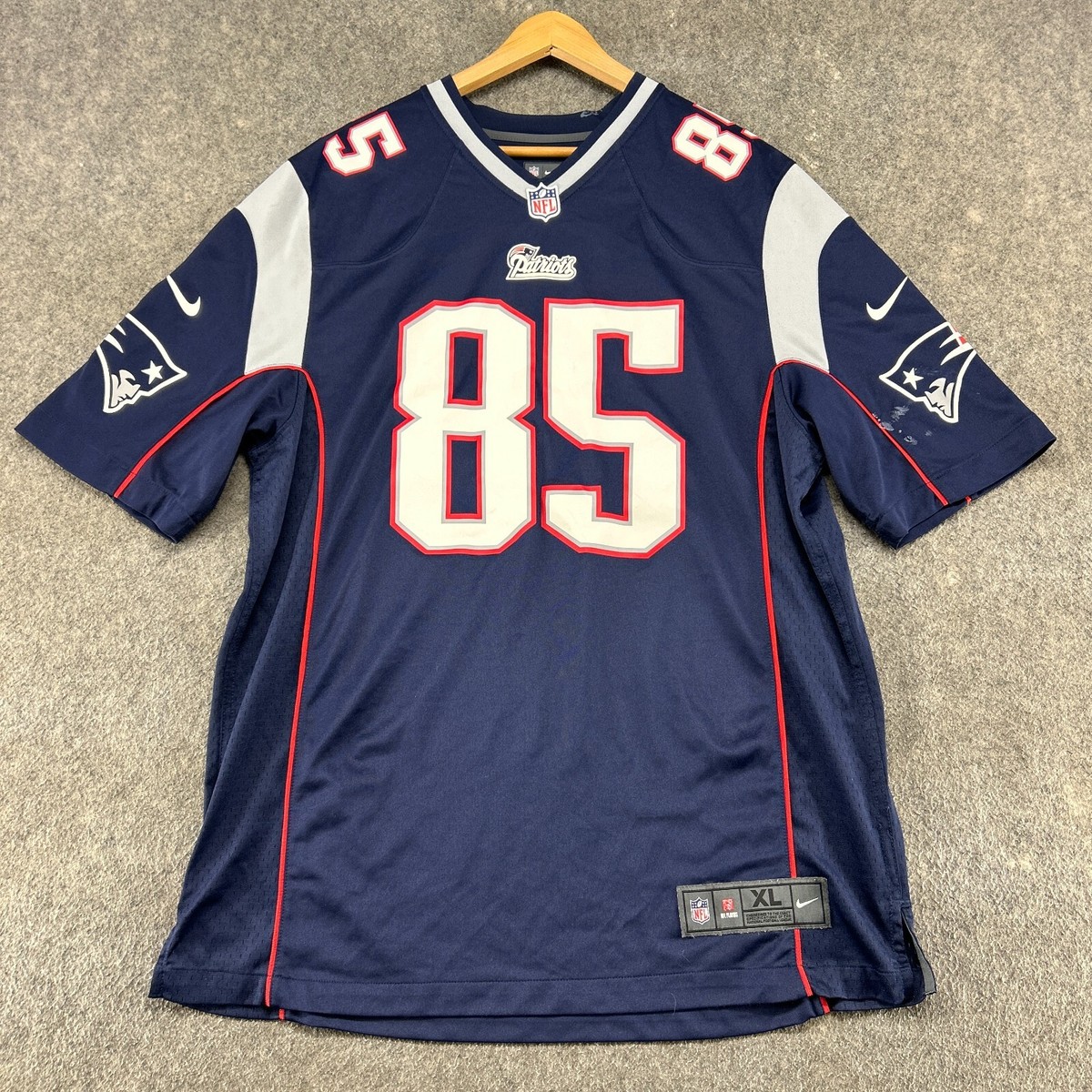 New England Patriots Jersey Mens XL Blue Kenbrell Thompkins 85 On