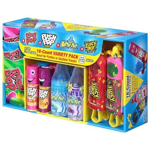 Caja de Regalo Pops en Surtido Vacaciones Caramelos Variedad Paquete 18 Ct Cumpleaños Fiesta Favor - Imagen 3 de 11