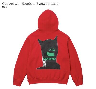 SUPREME CATWOMAN Hooded Sweatshirt| RED| FW23| Limited Edition