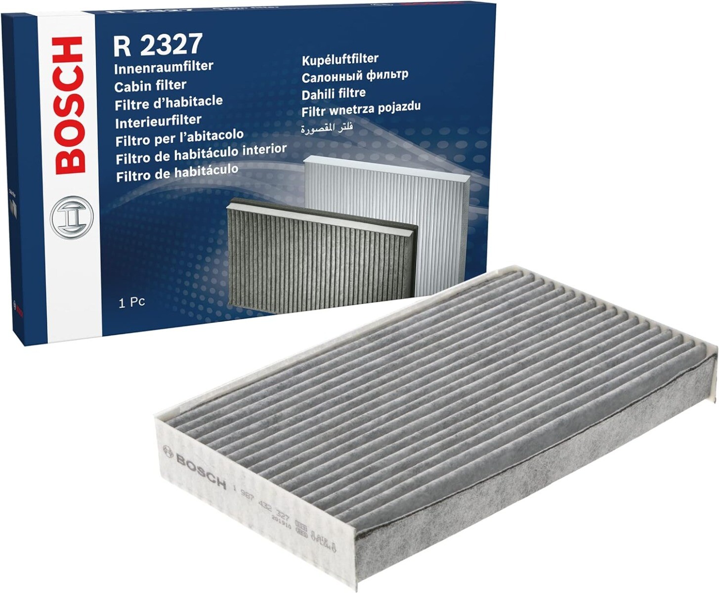 Bosch 1987432327 Cabin Pollen Filter Active Carbon Fits Renault Megane Fluence