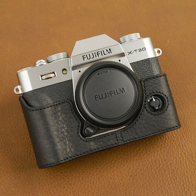 VR Handmade Genuine Leather Camera Half Case for Fujifilm X-T30 X-T30 II Black Okazja, okazja