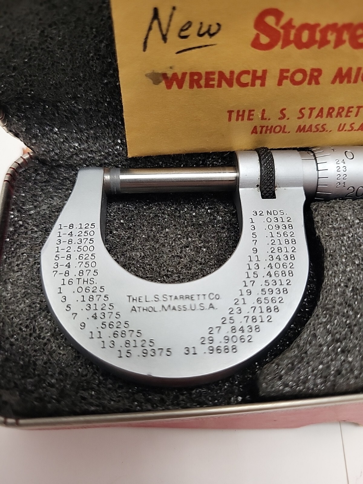 STARRETT NO. 230 MICROMETER , 01" , .0001" WITH CASE eBay