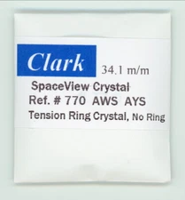 Ref. # 770 AWS AYS Accutron Spaceview Crystal 34.1 mm no tension ring