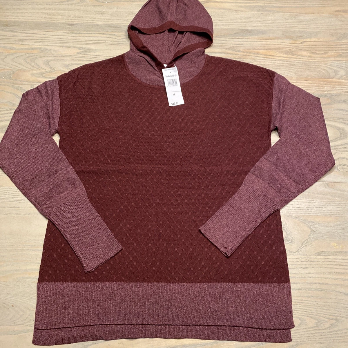 NEW SmartWool Shadow Pine Hoodie Sweater Red Lightweight Hooded Women s M 100