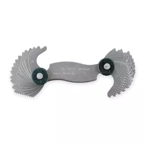 MITUTOYO 188-151 Thread Pitch Gauge Set,Thread Ang 60 deg 1ARB4