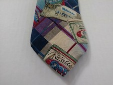 Portofino Mens Multicolor Geometric Neck Tie 100 Silk