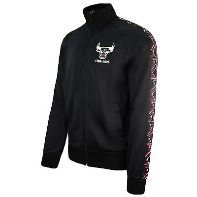 Mitchell & Ness NBA Chicago Bulls Zip Up Black Mens Track Mitchell & Ness NBA Chicago Bulls Zip Up Black Mens Track