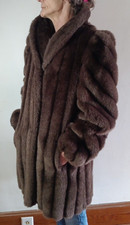 American Signature Faux Fur Women's Winter Long Coat Brown Size 7/8