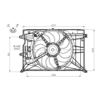 NRF 47948 Lüfter Motorlüfter Motorkühler Lüftermotor Lüfterrad Kühlerlüfter
