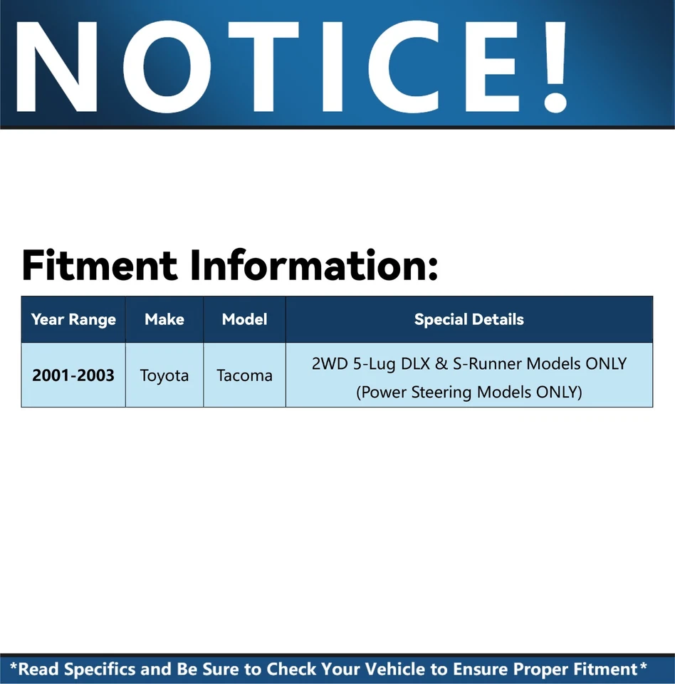 RWD 前球接头摇杆 领带杆 适用于 2001 2002 2003 2004 年 丰田塔科马 — 第 2/4 张图片