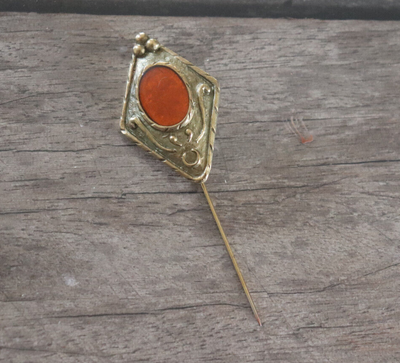 Broche Vintage Jacques Esterel - Fleur Dorée, Made In France, Occasion Bon état