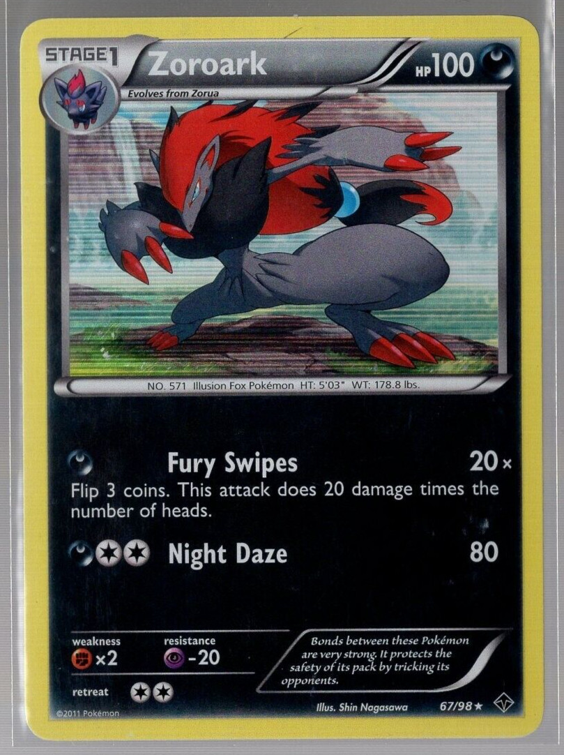 Zoroark 67/98 Holographic Rare Emerging Powers Pokemon TCG Near Mint