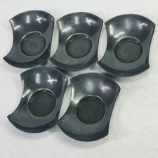 Tin Japanese tea saucer "Inui-MoGo Tukuri" weight shape 5 pcs old tin tea bowl