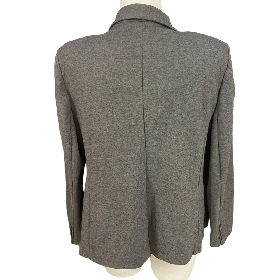 Blazer Lane Bryant Mujer 22 Gris Jersey Tejido Básico Trabajo Oficina Informal Chaqueta 3X Foto 2 de 4