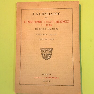 KALENDER DES R. OBSERVATORIUMS UND ASTRONOMISCHES MUSEUM VON ROM 1941
