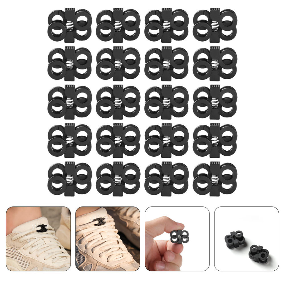 20 Pcs Plastic Steel Pvc Nonslip Shoelace Buckle Child DIY Laces eBay