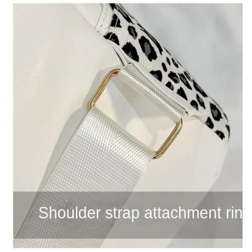 Double Zipper Leopard Print Backpack Temperament Commuting Bag Shoulder Bag - Picture 3 of 16