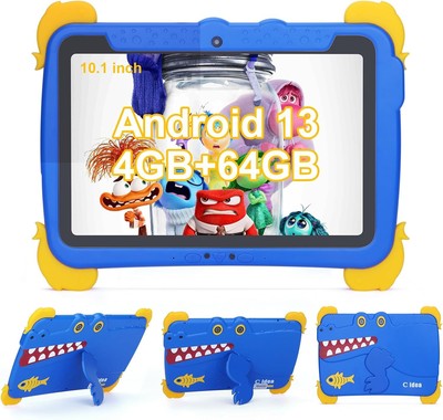 C idea 2024 Android 13 Kids Tablet,10.1 inchTablet for Kids,Children Blue 