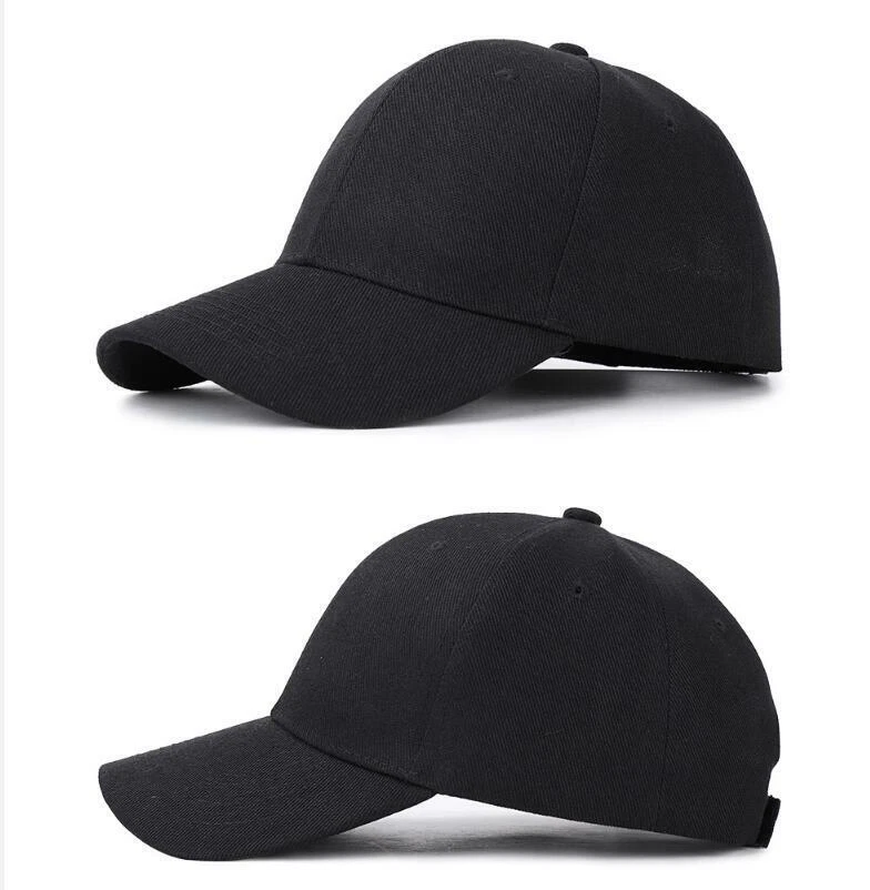 Plain Baseball Caps Adjustable Solid Blank Hat Polo Style Curved Visor Army Cap - Image 4 of 4