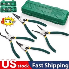 4Pcs 7" Internal/External Snap Ring Pliers Set Heavy Duty Circlip Pliers Kit