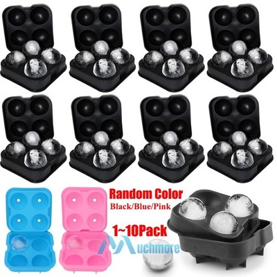 10x ICE Balls Maker Round Sphere Tray Mold Cube Whiskey Ball Cocktails Silicone