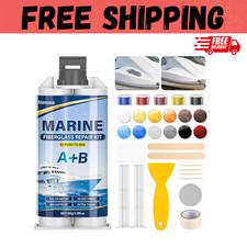 Marine Fiberglass Repair Kit, Gel Coat Repair Kit for Boats with Color Match, Fi