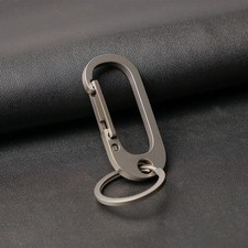 EDC Titanium Alloy Keychain 28MM Steel Key Ring Hanging Buckle Portable Tool