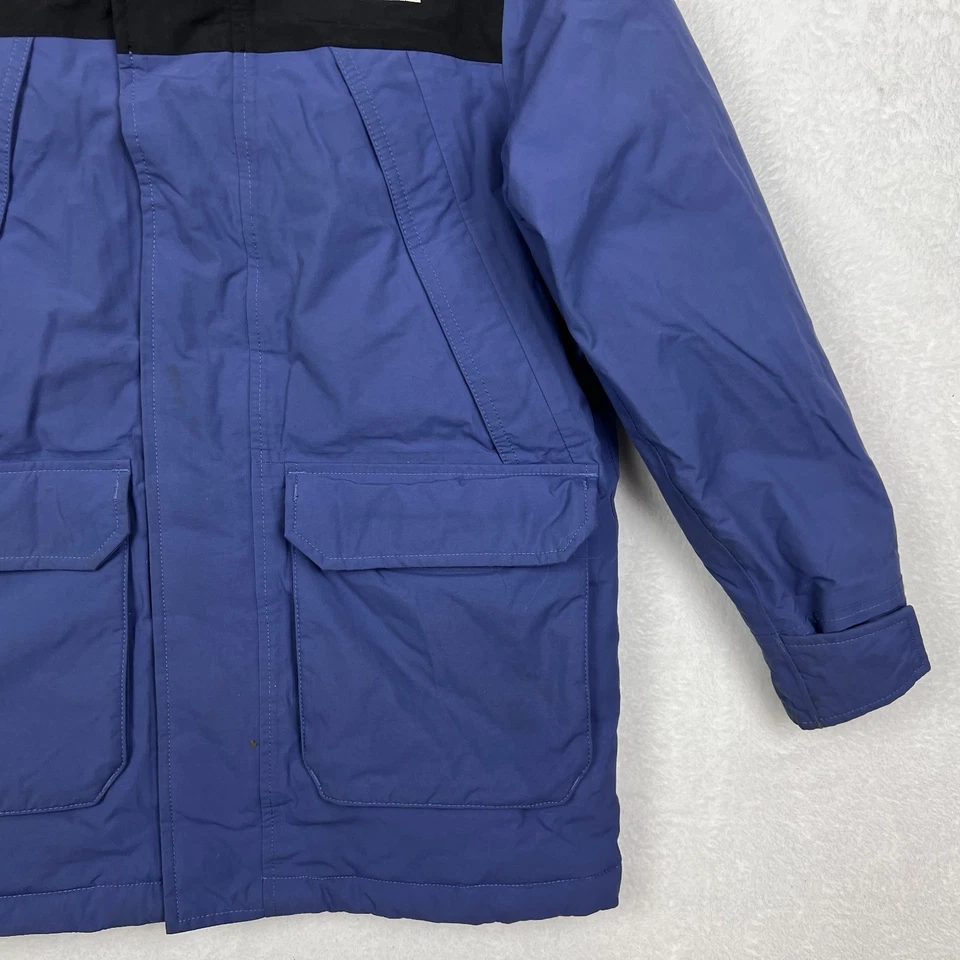 The North Face McMurdo Parka Jacket Boys Large Blue 600 Down Fill Fur Hooded - Image 3 of 4