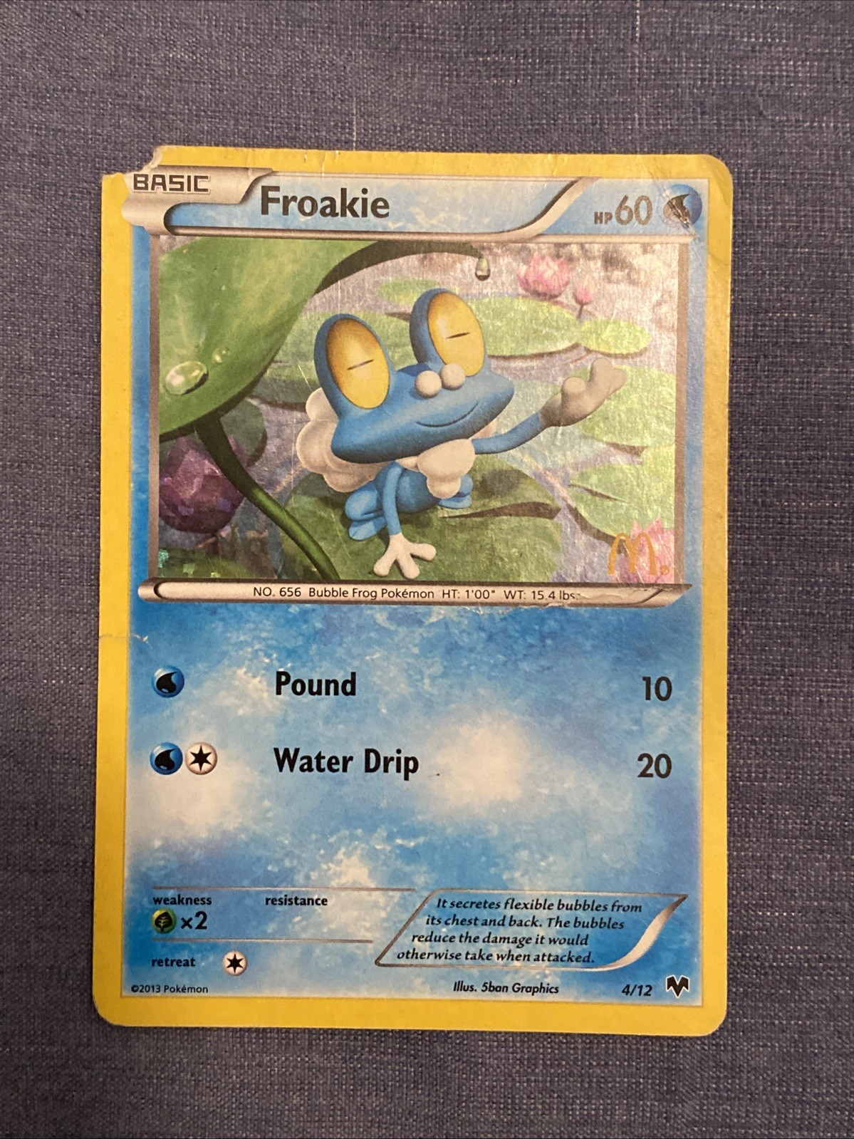 Pokemon McDonald's 2014 - 4/12 FROAKIE, Holo