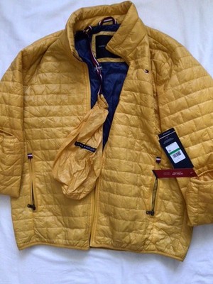 Tommy Hilfiger Men s  Jacket,packable,super Warm,light, Yellow,L,orig $199