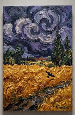 Vincent van Gogh Signed Oil Painting on Canvas 16x24 in Post-Impressionism