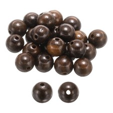100pcs 8mm Grey Timber Round Polished Wooden Loose Beads for Craft,