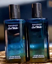 Cool Water by Davidoff for Men After Shave Splash 2.5oz.~Lot of 2~New