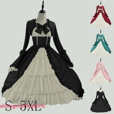 Medieval Renaissance Gothic Dress Women Plus Size S-5XL Victorian Ball Gown