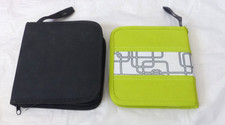 2 x CD- / DVD - Aufbewahrung Tasche  grün und schwarz