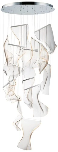 ET2 Rinkle 27 1/2" Polished Nickel LED Modern Multi-Light Pendant - Picture 2 of 10