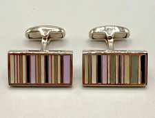 Paul Smith Mens Rectangular Cufflinks Purple ...