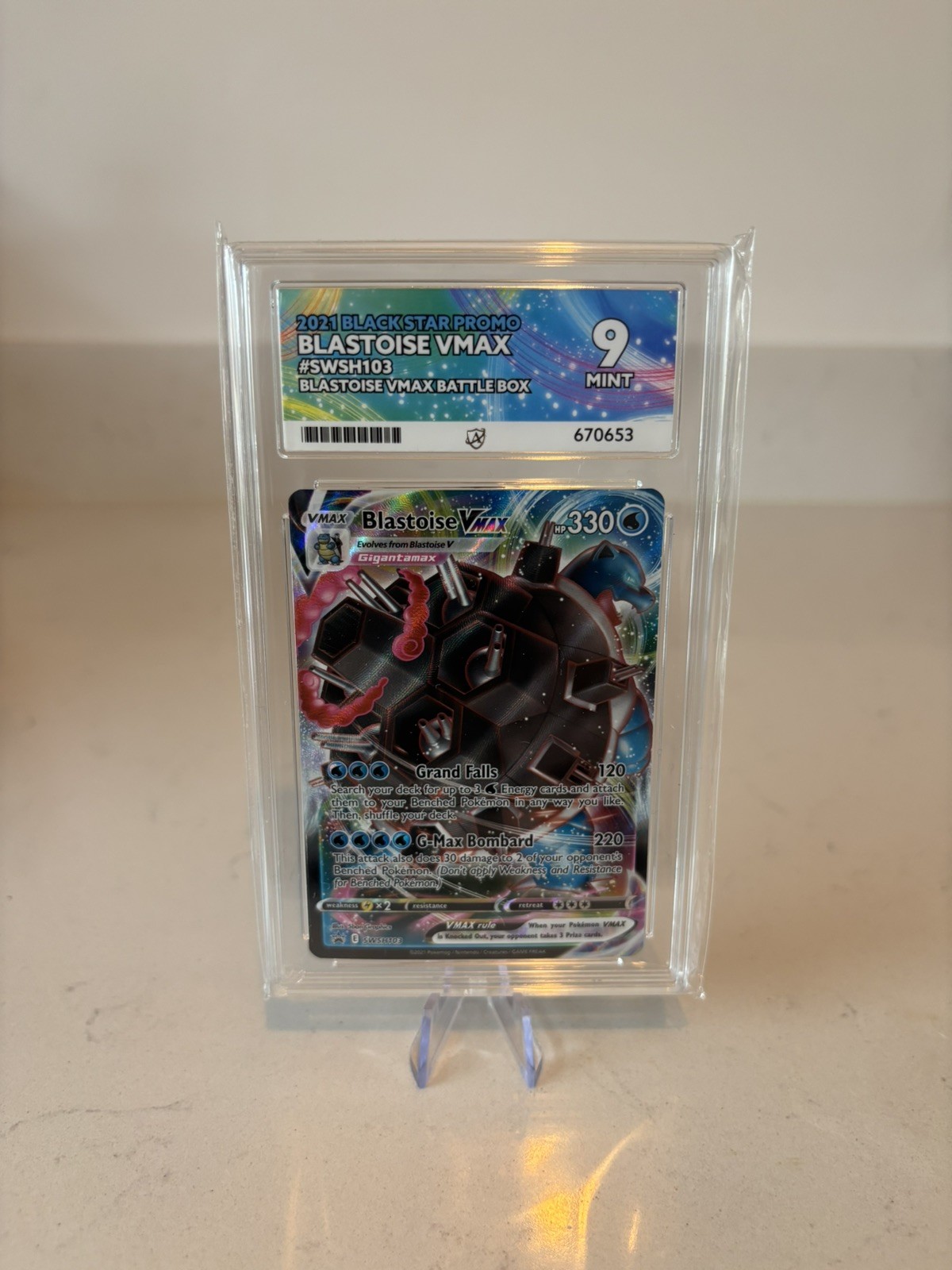 Blastoise VMAX SWSH103 Black Star Promo Pokémon TCG ACE Grade 9 Mint