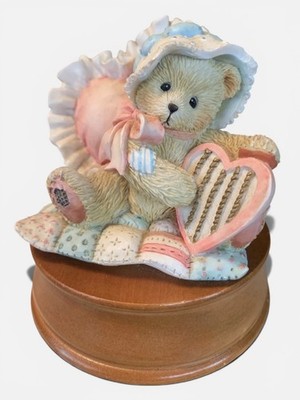 Cherished Teddies Musical Figurine ''Love Makes The World Go Round'' By Priscilla