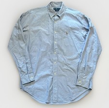 Vtg Polo Ralph Lauren Men s Yarmouth Oxford Button Down Shirt Blue Sz 15.5-35