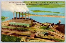 Vintage Tennessee Postcard JOHNSONVILLE Steam Plant Tva Power 1953