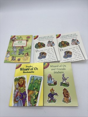 Lot Of 5 Wizard Of Oz Dover Little Activity Book Books 4 Sticker 1 Bookmark