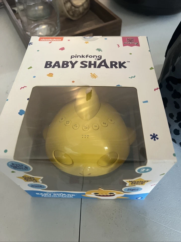 Baby Shark Nickelodeon Pinkfong Baby Shark Alarm Clock Bluetooth Speaker . - Image 2 of 4