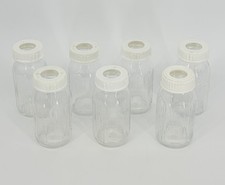 Vintage Evenflo Glass Baby Bottles 4 Oz Set of 7 Made in Mexico