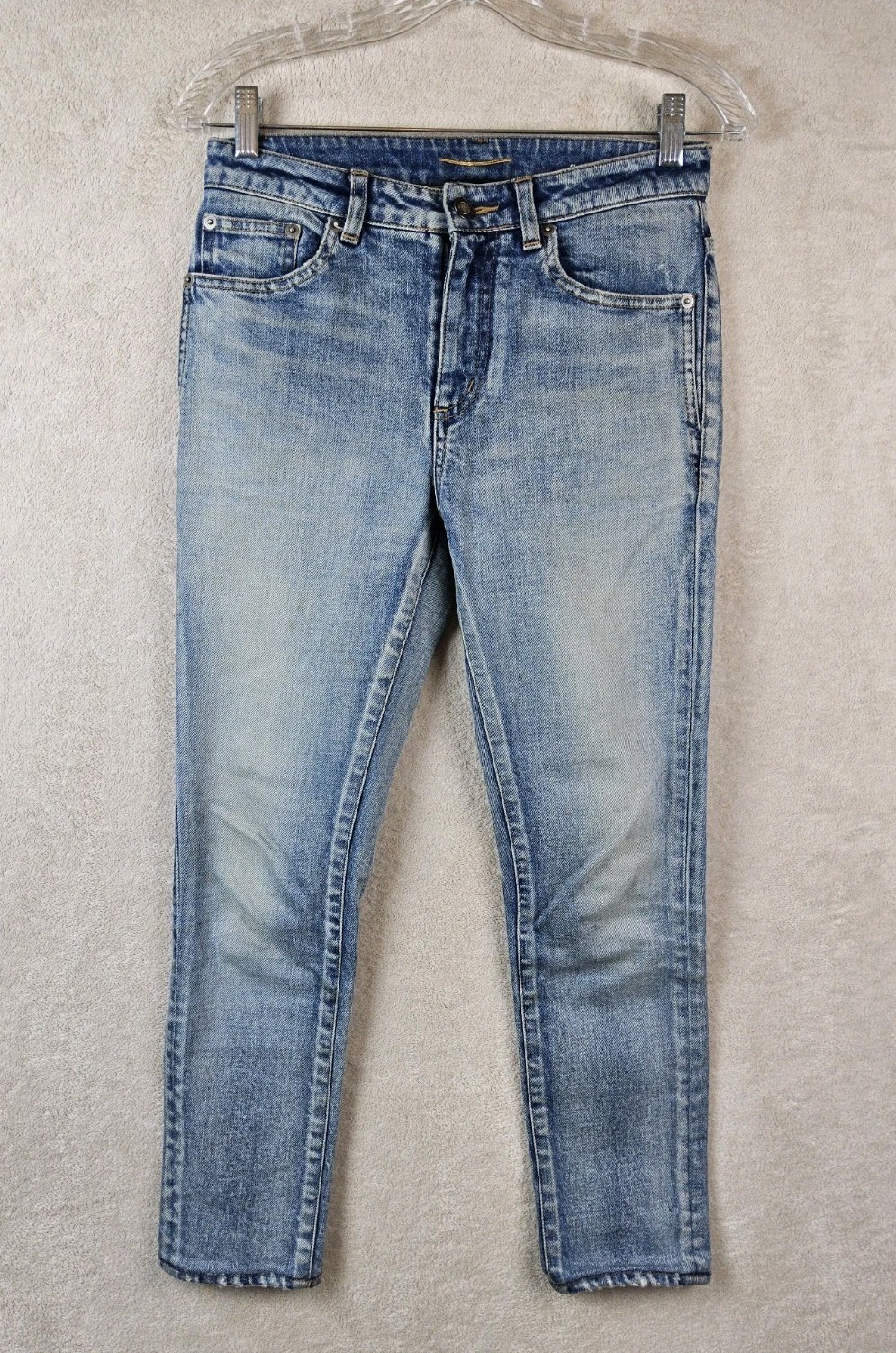 Jeans Saint Laurent denim invecchiato taglia 29x26