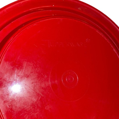 Vintage Tupperware Cake Pie Bottom Replacement Base Plate 719 USA Red 10" - Picture 3 of 7