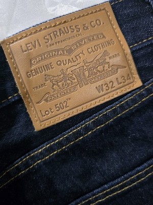 LEVI S 502 PREMIUM Big E Jeans Men Size W32 L34 Waterless NWOT