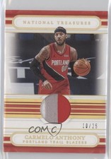 2020-21 Panini National Treasures Jersey Prime 10/25 Carmelo Anthony HOF 6fs