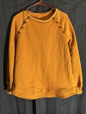 SHEIN Orange Polyester Sweatshirt Size: S